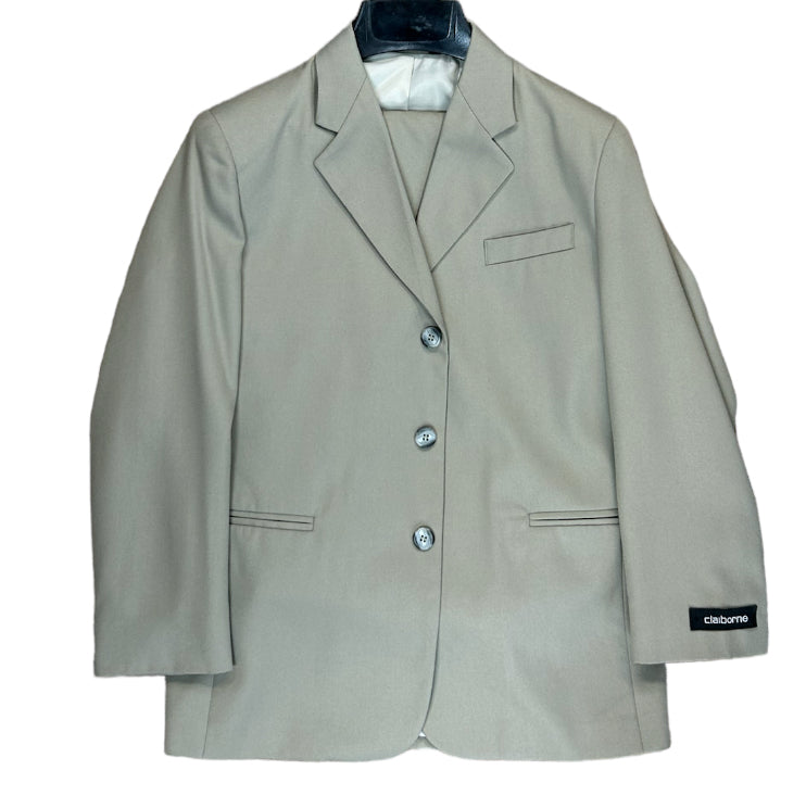 CLAIBORNE BOYS SUITS S/B SOLID-TAN - suit | New York Man Suits