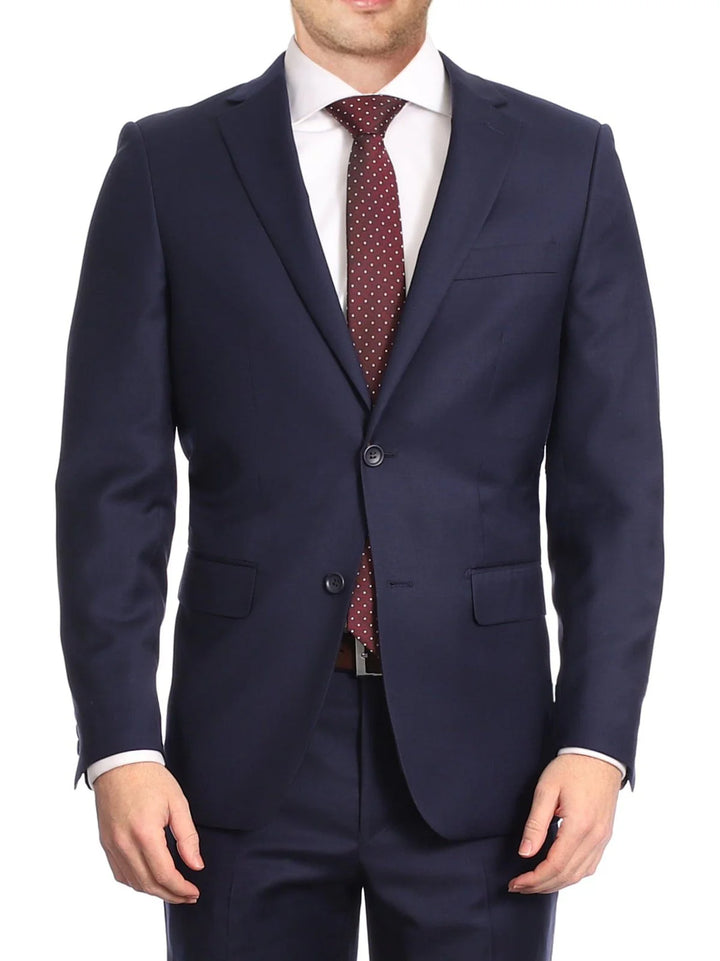 Avivi Collection 2 Button Classic Fit Suit - Navy | 100% Wool