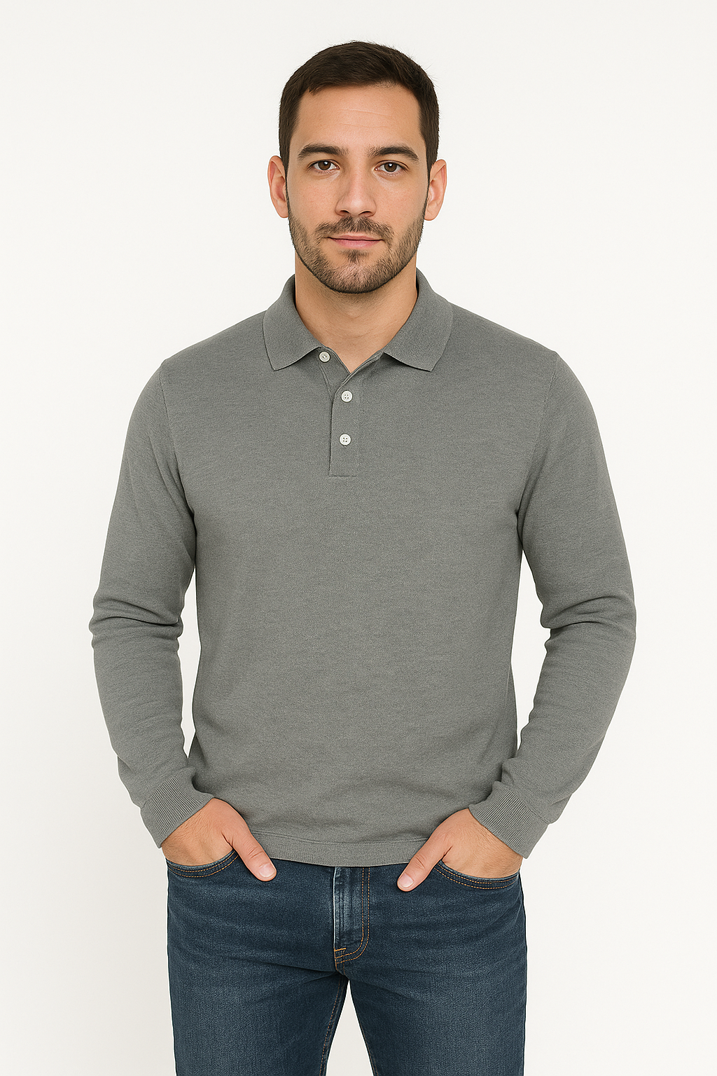 Proper Sport Cotton Silk Polo Neck Sweater - sweater in Black - view 7 | New York Man Suits