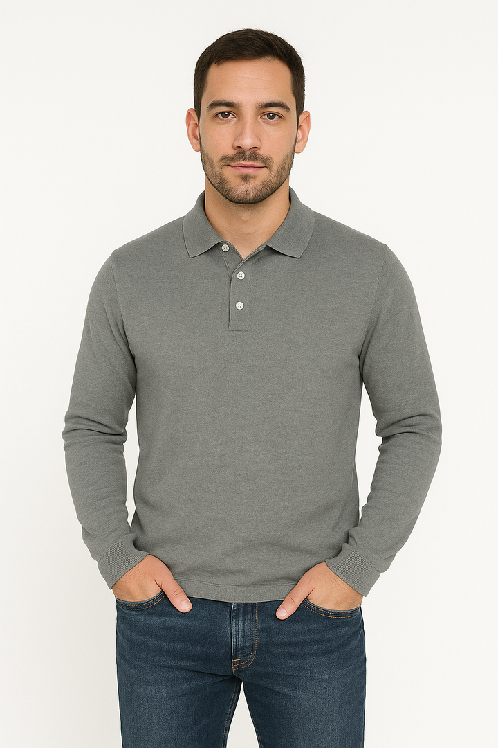 Proper Sport Cotton Silk Polo Neck Sweater - sweater in Black - view 7 | New York Man Suits