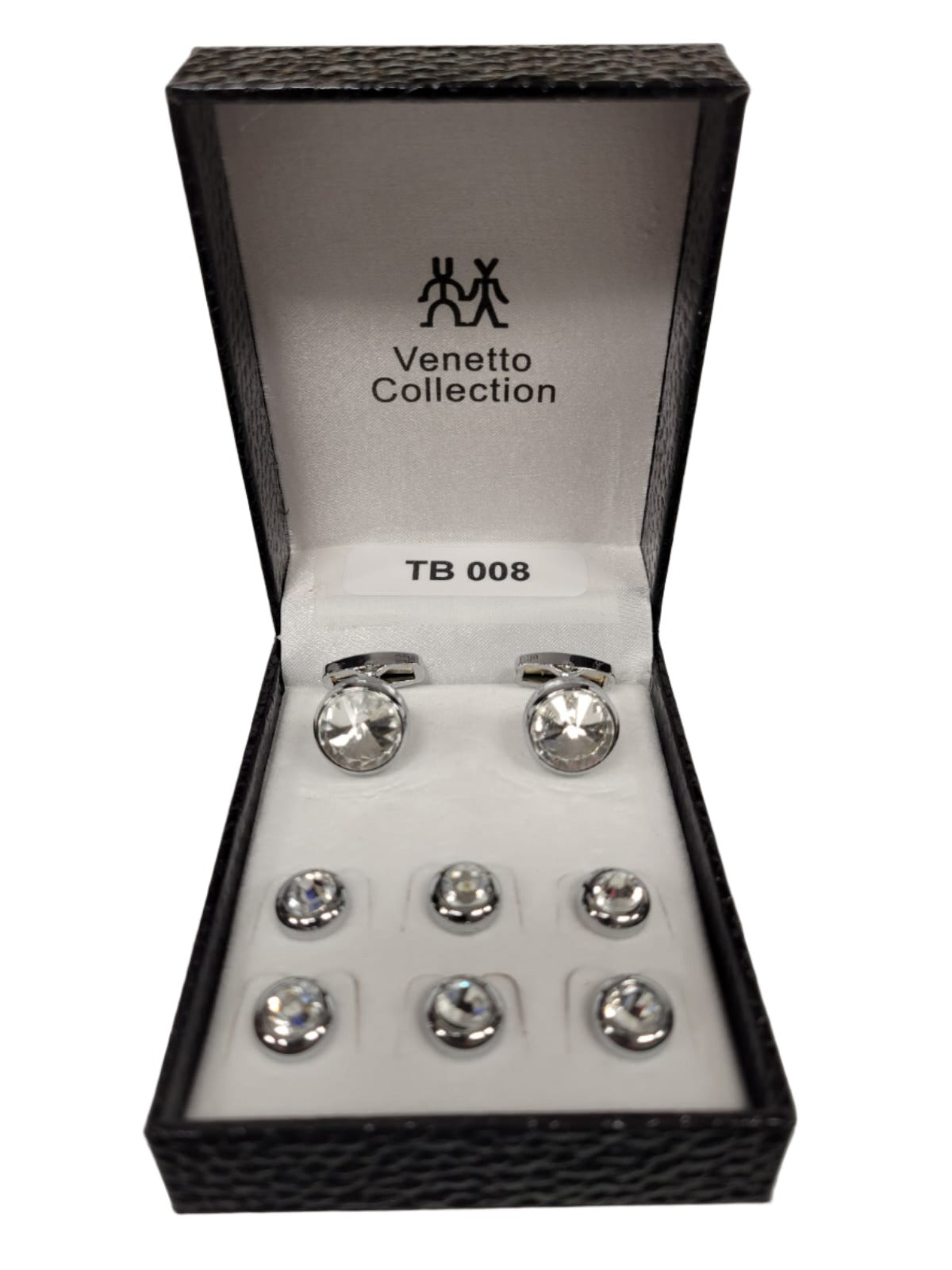 Venetto Tuxedo Studs & Cufflink Set - Diamond - tuxedo | New York Man Suits