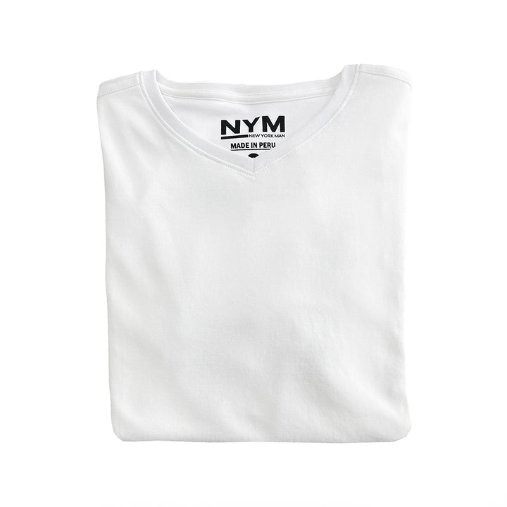 New York Man Pima Cotton V-Neck T-Shirt