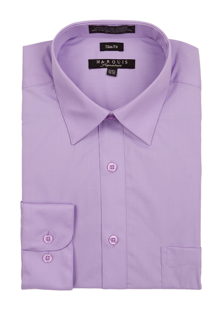 Marquis Signature Slim Fit Men's Dress Shirt - Violet - shirt | New York Man Suits