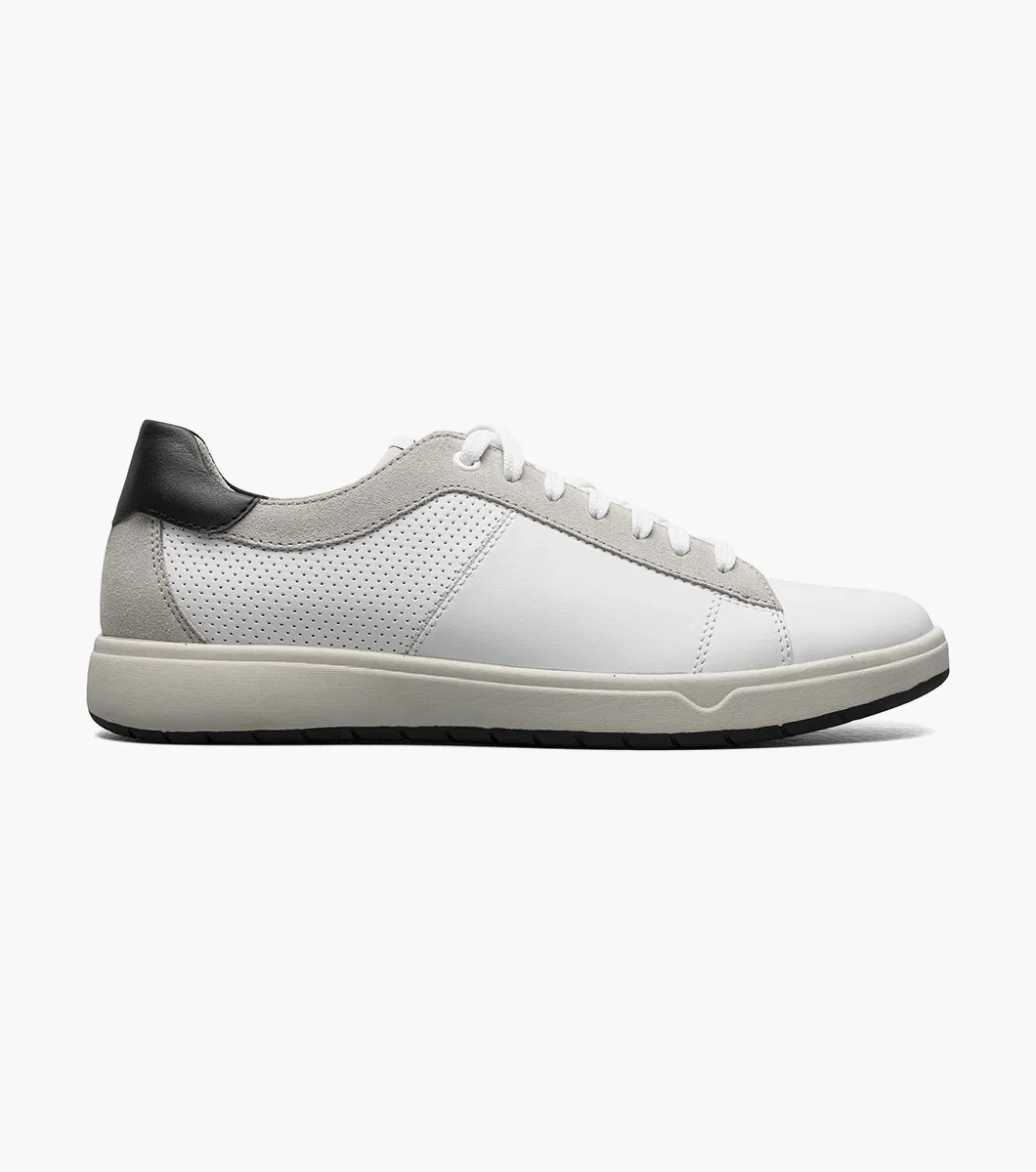 Florsheim HEIST Lace To Toe Sneaker-White - New York Man Suits