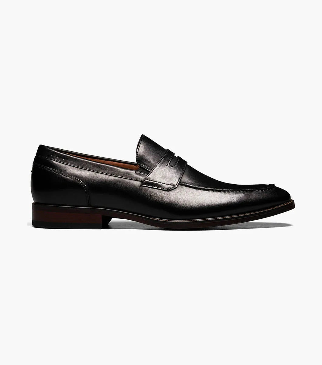 Florsheim Sorrento Moc Toe Penny Loafer-Black - shoes - view 2 | New York Man Suits