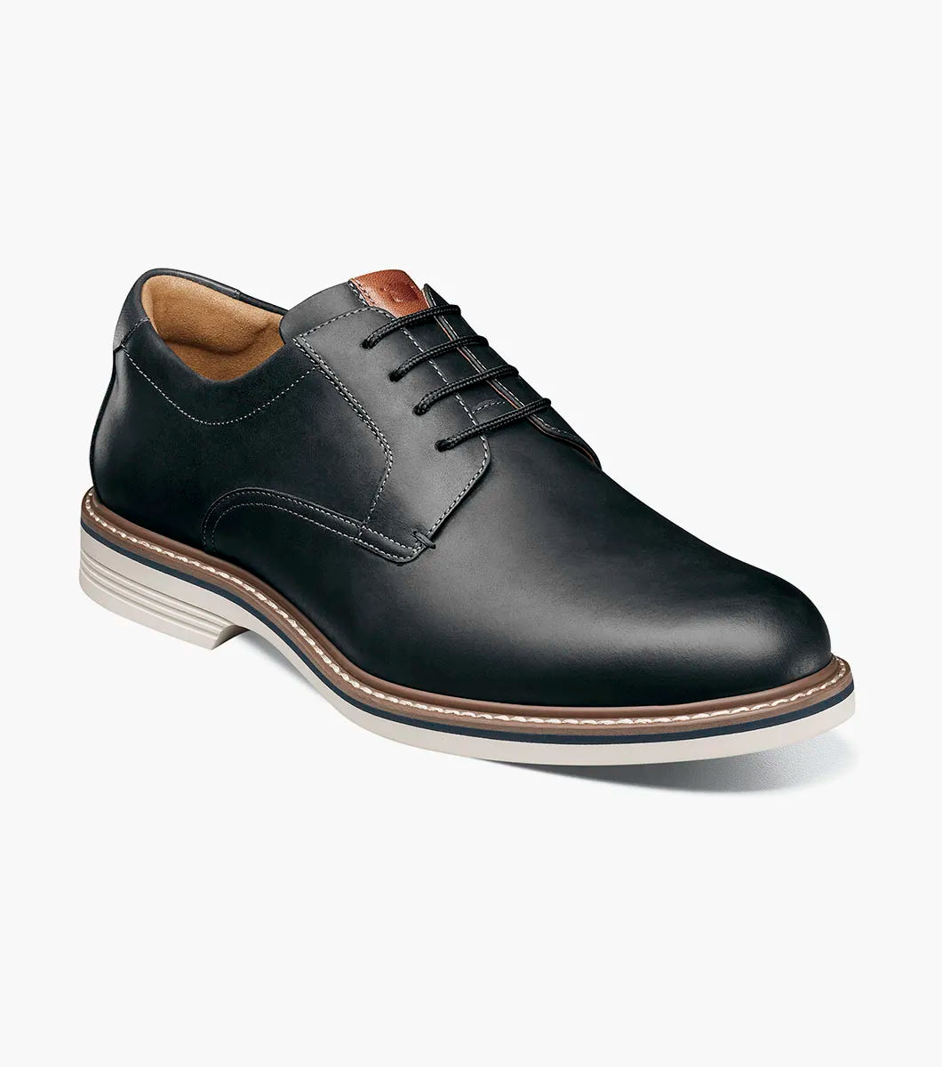 Florsheim Mens Norwalk Plain Toe Oxford Shoe-Black