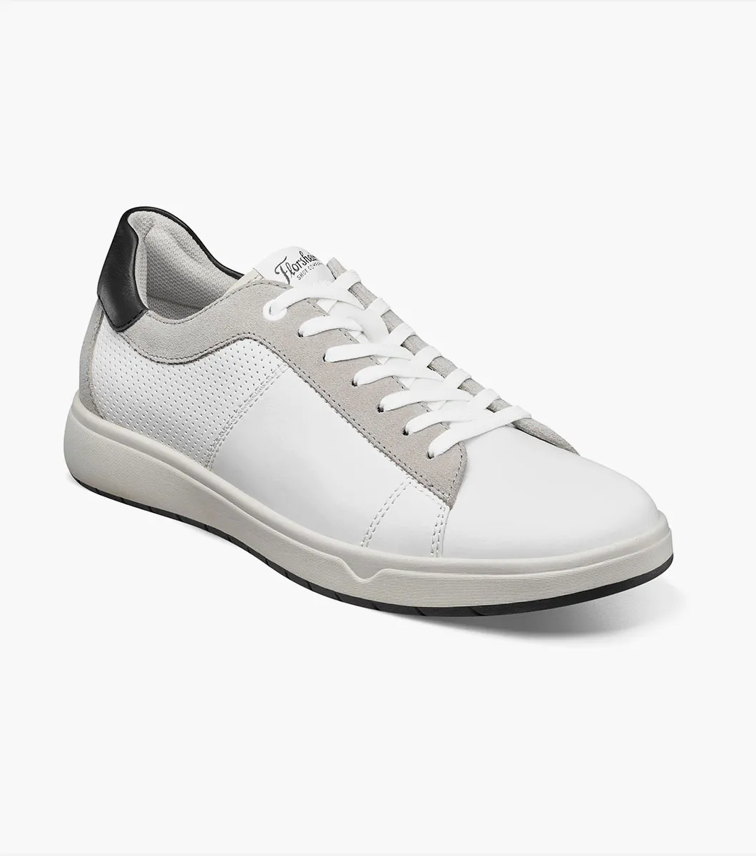 Florsheim HEIST Lace To Toe Sneaker-White - New York Man Suits