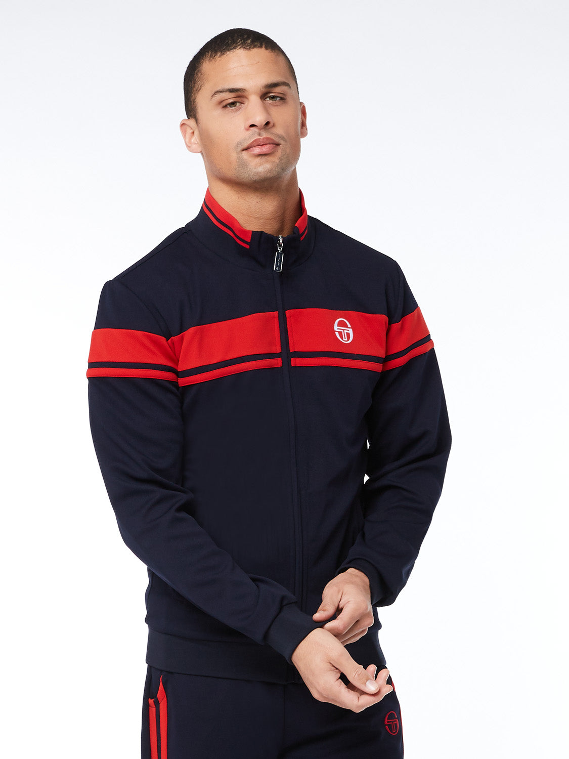 Sergio Tachini Tennis Young Line Track Jacket and Pants White-Navy - New York Man Suits