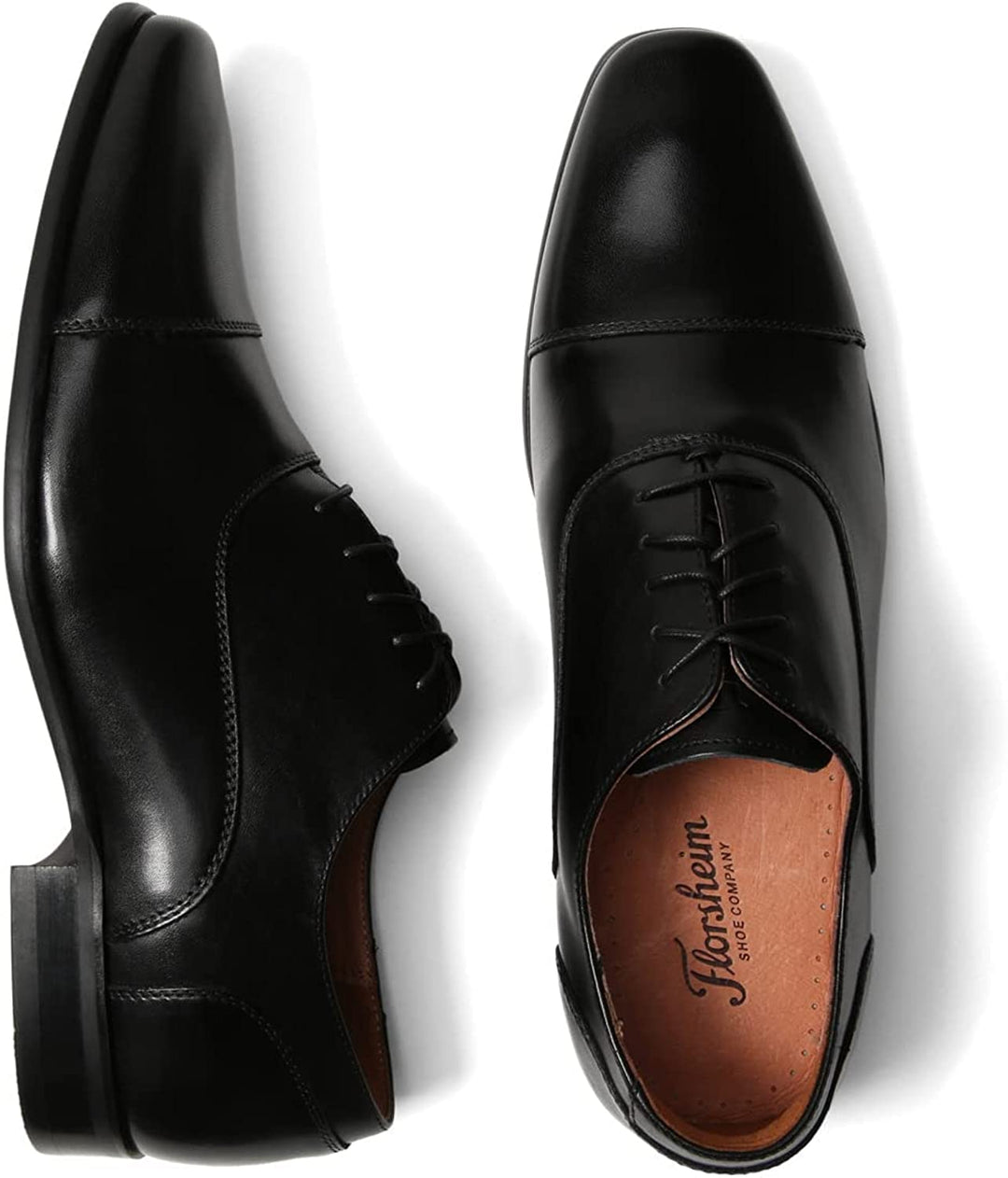 Florsheim Mens Wide Width Postino Cap Toe Ox Oxford Dress Shoes-Black - New York Man Suits