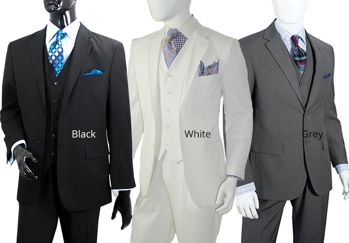 NYMSuits Exclusive 2 Button Mens 3 Piece Suit - C805FV - New York Man Suits