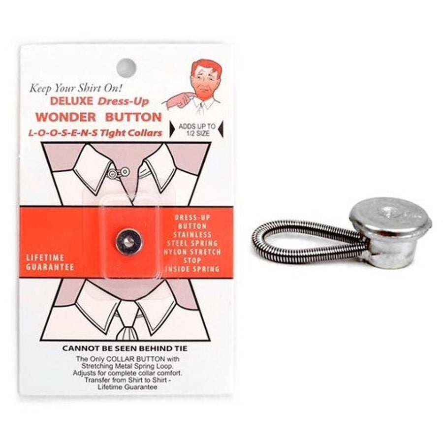 Deluxe Dress-Up Wonder Button Collar Extender Adds up to 1/2 inch - New York Man Suits