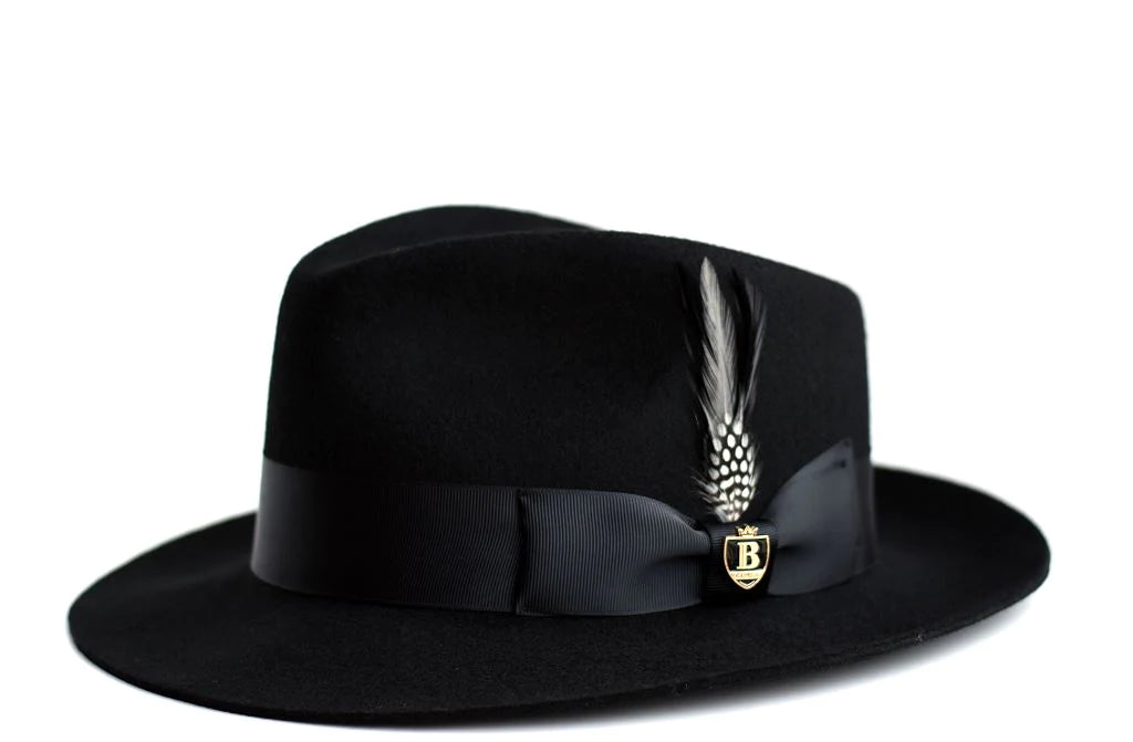 Bruno Capello Fabio Collection Fedora Hat-Black - hat | New York Man Suits