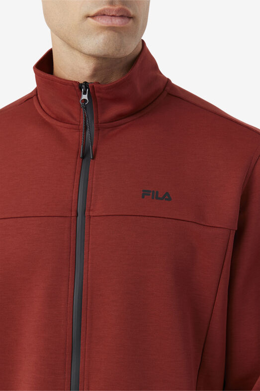 Fila tracksuit Russet brown sweat suit Zip-up jacket Moisture-wicking Elastic waistband High-quality materials Versatile design Polyester and spandex blend Machine washable