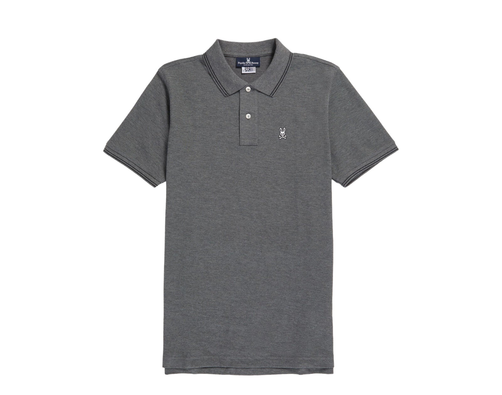 Psycho Bunny Men's Logan Polo Short Sleeve - pants in Heather Storm - view 2 | New York Man Suits