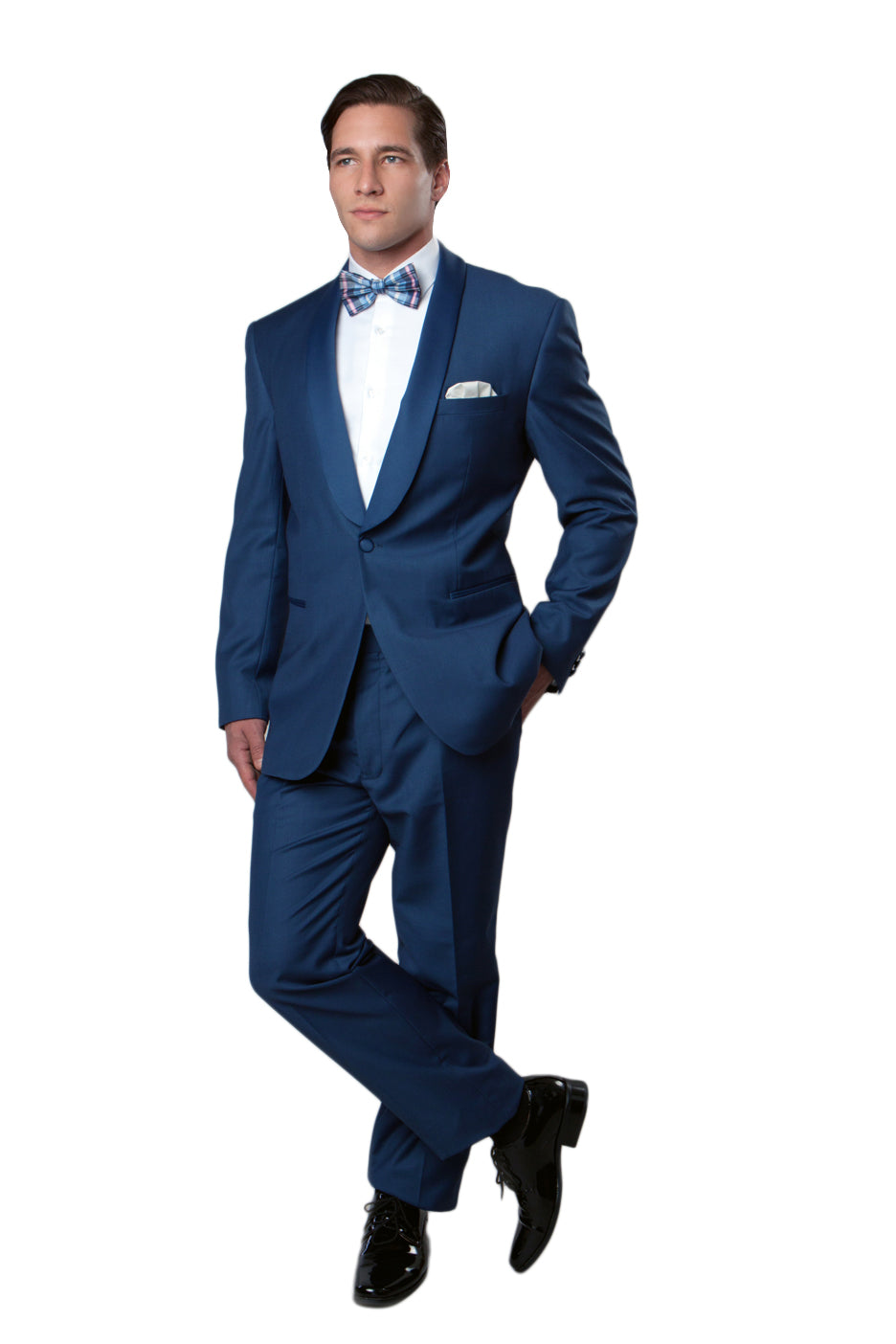 Satin Peak Lapel Tuxedo Solid Slim Fit Prom Tuxedos For Men - New York Man Suits