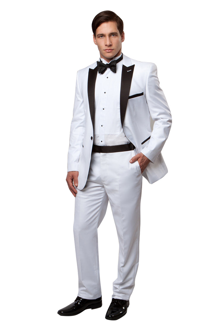 Peak Lapel Tuxedo Solid Slim Fit Prom Tuxedos For Men - New York Man Suits