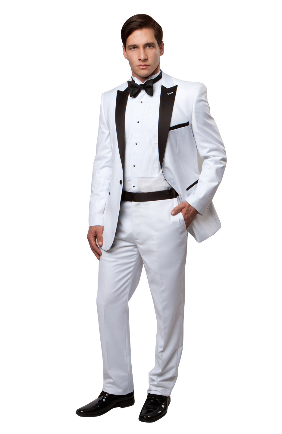 Peak Lapel Tuxedo Solid Slim Fit Prom Tuxedos For Men - New York Man Suits
