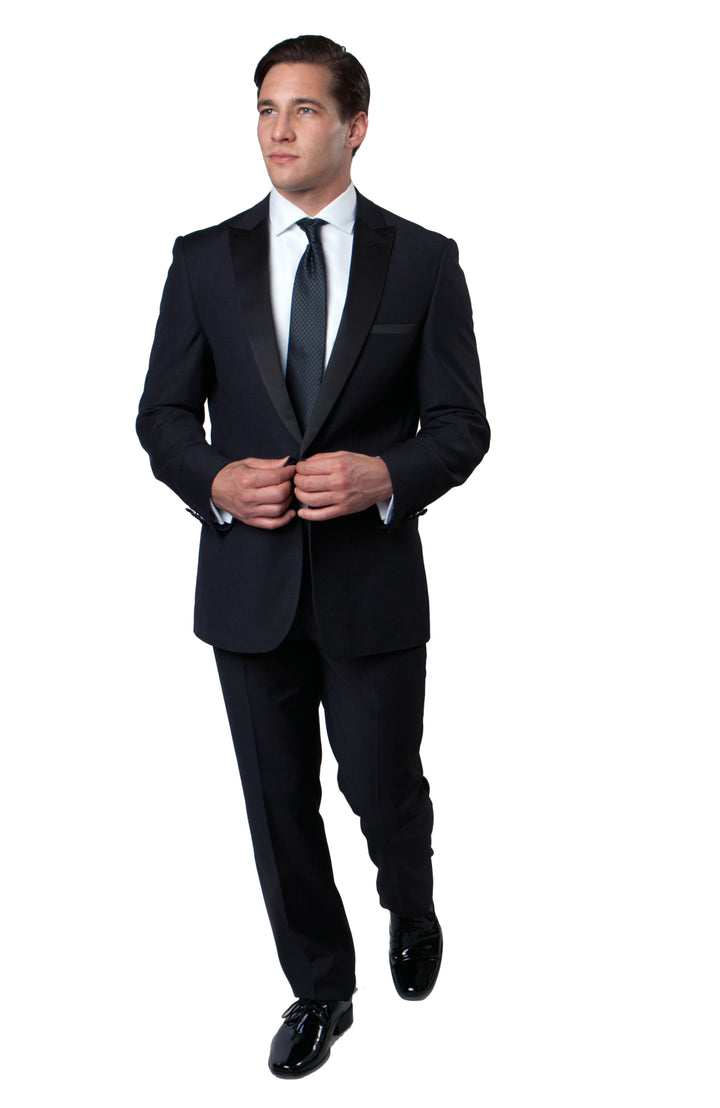 Peak Lapel Tuxedo Solid Slim Fit Prom Tuxedos For Men - New York Man Suits