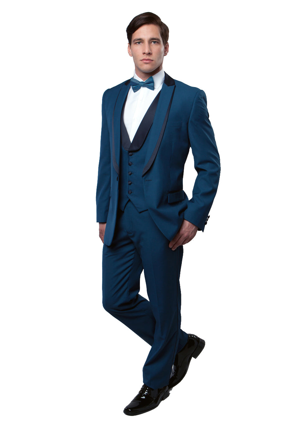 Shawl Collar Trim/ Peak Lapel Tuxedo Solid Slim Fit Prom Tuxedos For Men - New York Man Suits