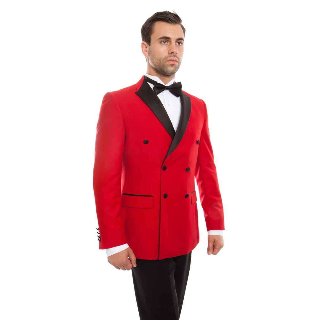 Tuxedo Solid Satin Peak Lapel Slim Fit Prom Tuxedos For Men - New York Man Suits