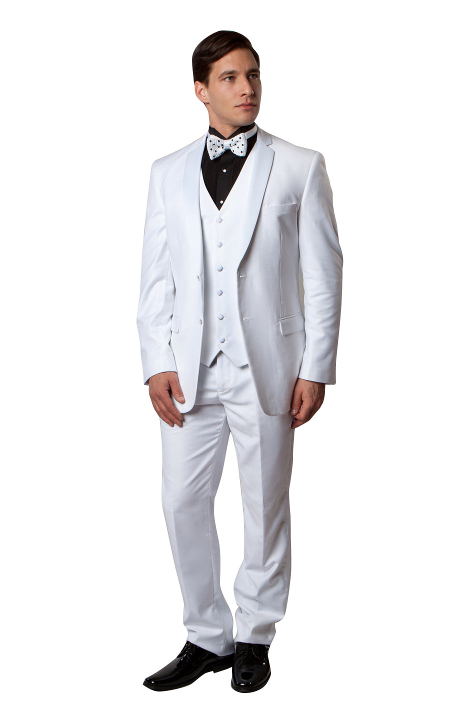 Solid Notch Lapel Tuxedo Solid Slim Fit Prom Tuxedos For Men - New York Man Suits