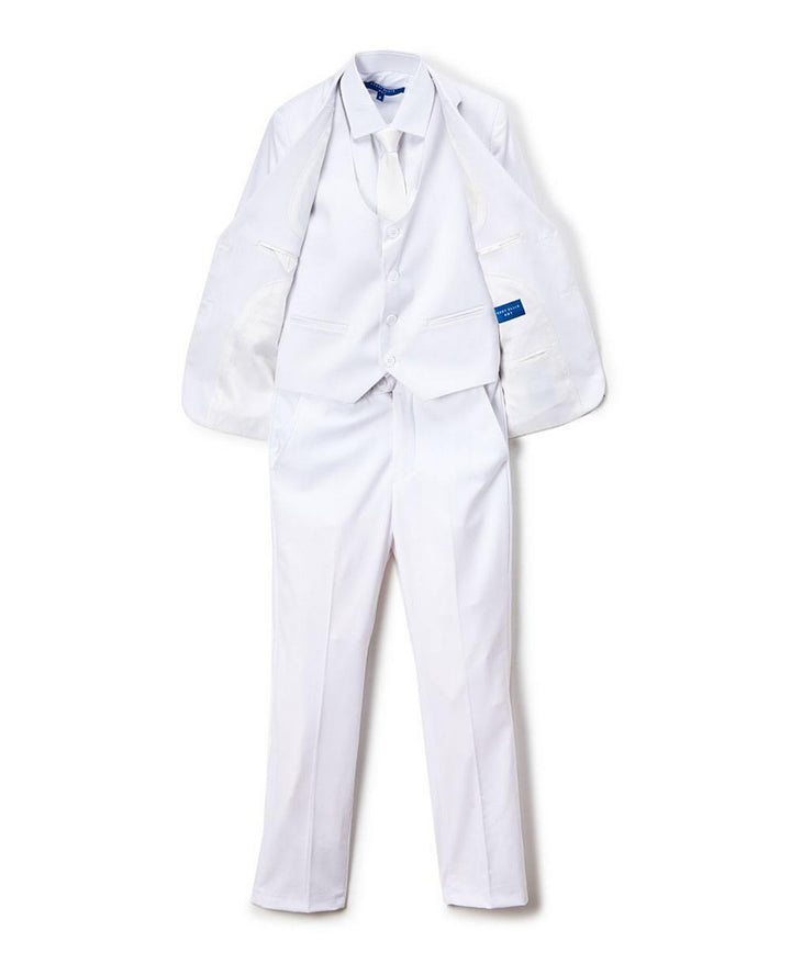 New York Man White Boys Communion 5 Piece Suit by Perry Ellis - New York Man Suits