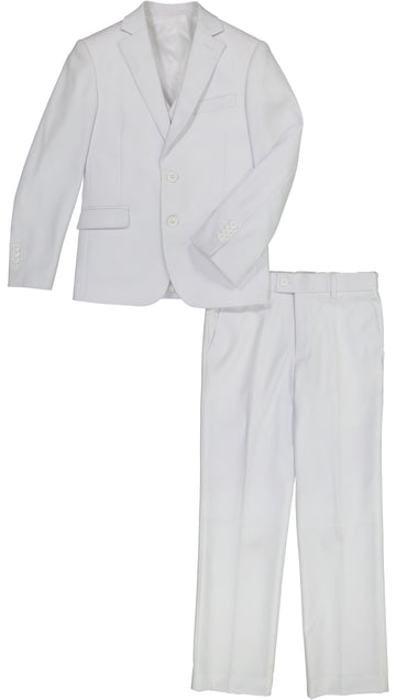 Boys White Communion Suit by American Exchange 3 Piece Vested White -SD040 - New York Man Suits