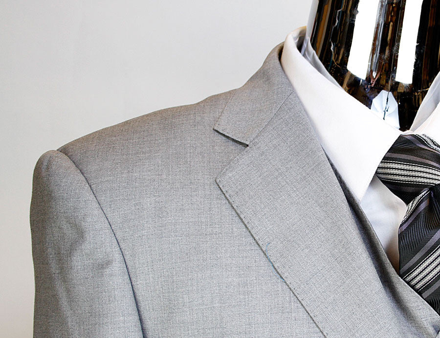 Tzarelli Mens Light Grey 3pc 2 Button Italian Designer Suit - TZ100 - New York Man Suits
