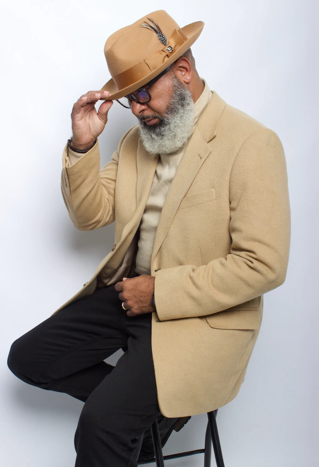 Bruno Capello Fabio Collection Fedora Hat-Acorn/Camel Color - hat - view 2 | New York Man Suits