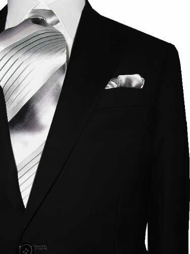 Mantoni 2 Button Modern Fit  Wool Suit-Black - New York Man Suits