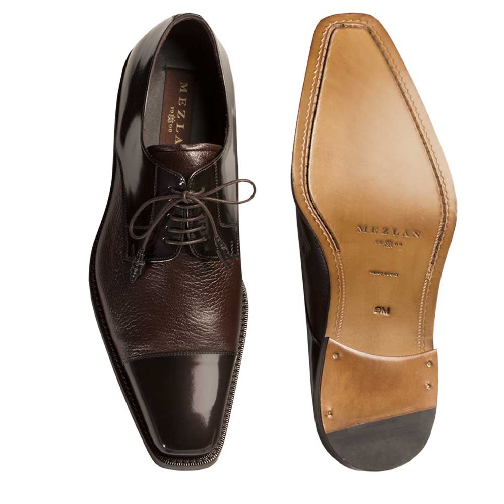 Soka By Mezlan Men's Shoes Brown Classic Cap Toe Dress Lace-Up - New York Man Suits
