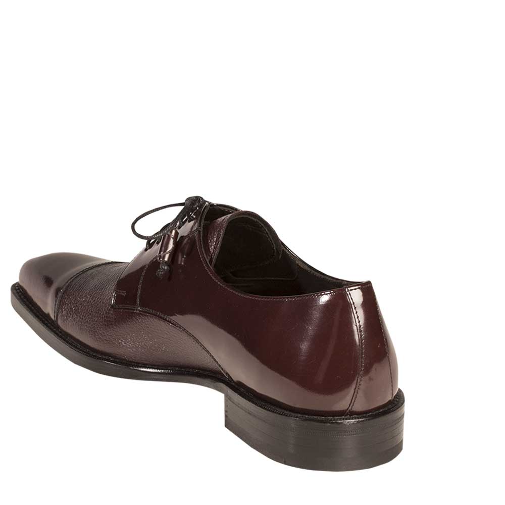 Mezlan Soka Calfskin Deerskin Cap Toe Shoes Burgundy New York Man Suits