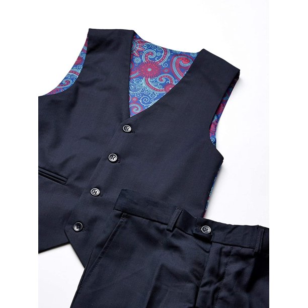 Boys 5 Piece Vested Suit Color Navy by Geoffrey Beane - suit - view 2 | New York Man Suits